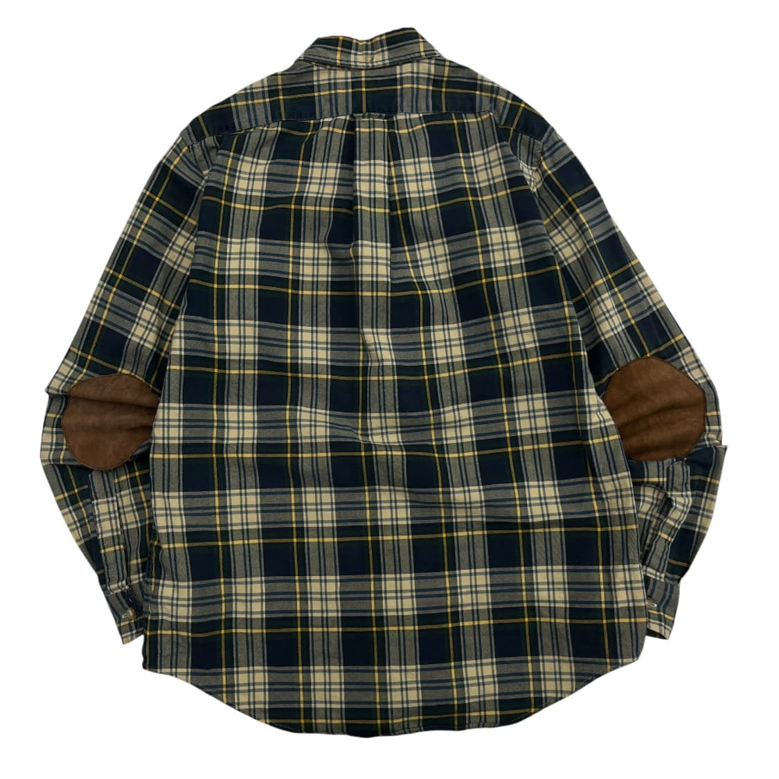 폴로 랄프로렌 엘보우 스웨이드 패치 타탄체크 셔츠 M 상품이미지3