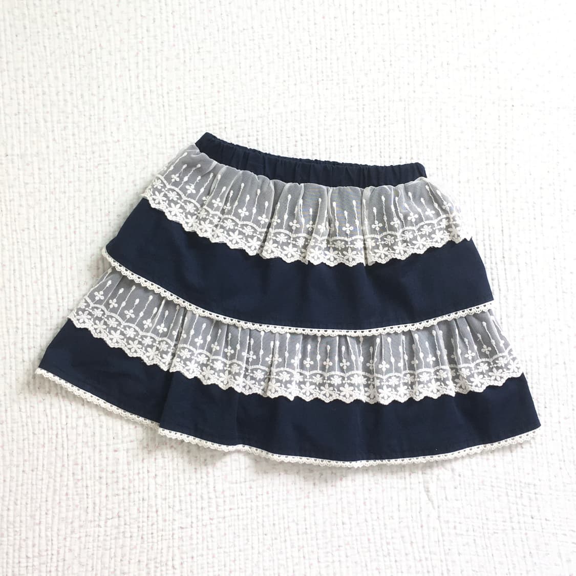  AXES FEMME 엑시즈팜/ 캉캉미니스커트 레이스 캉캉 스커트 네이비 상품이미지1