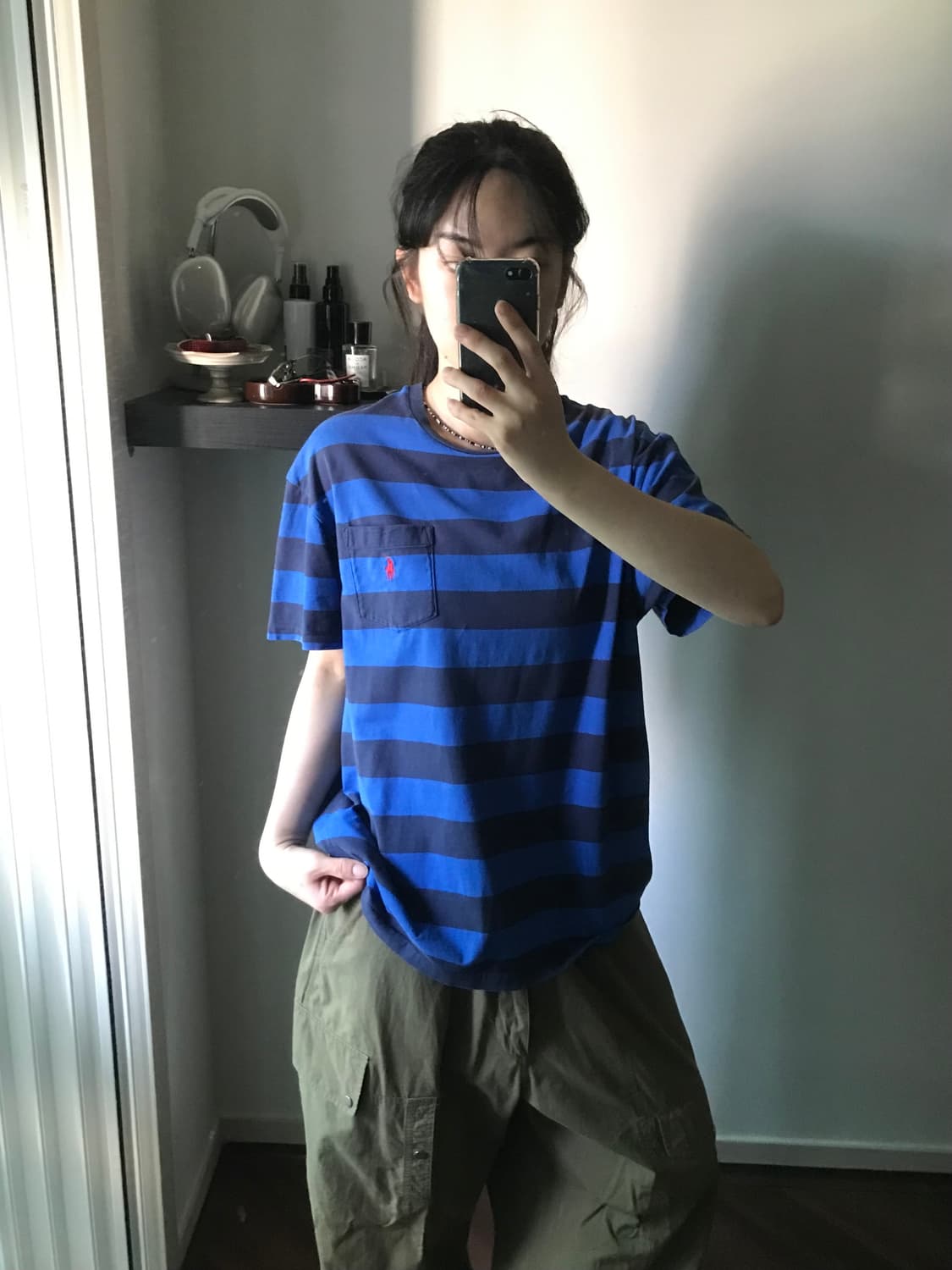 폴로 랄프로렌 포니 블루 네이비 스트라이프 반팔티 상품이미지3
