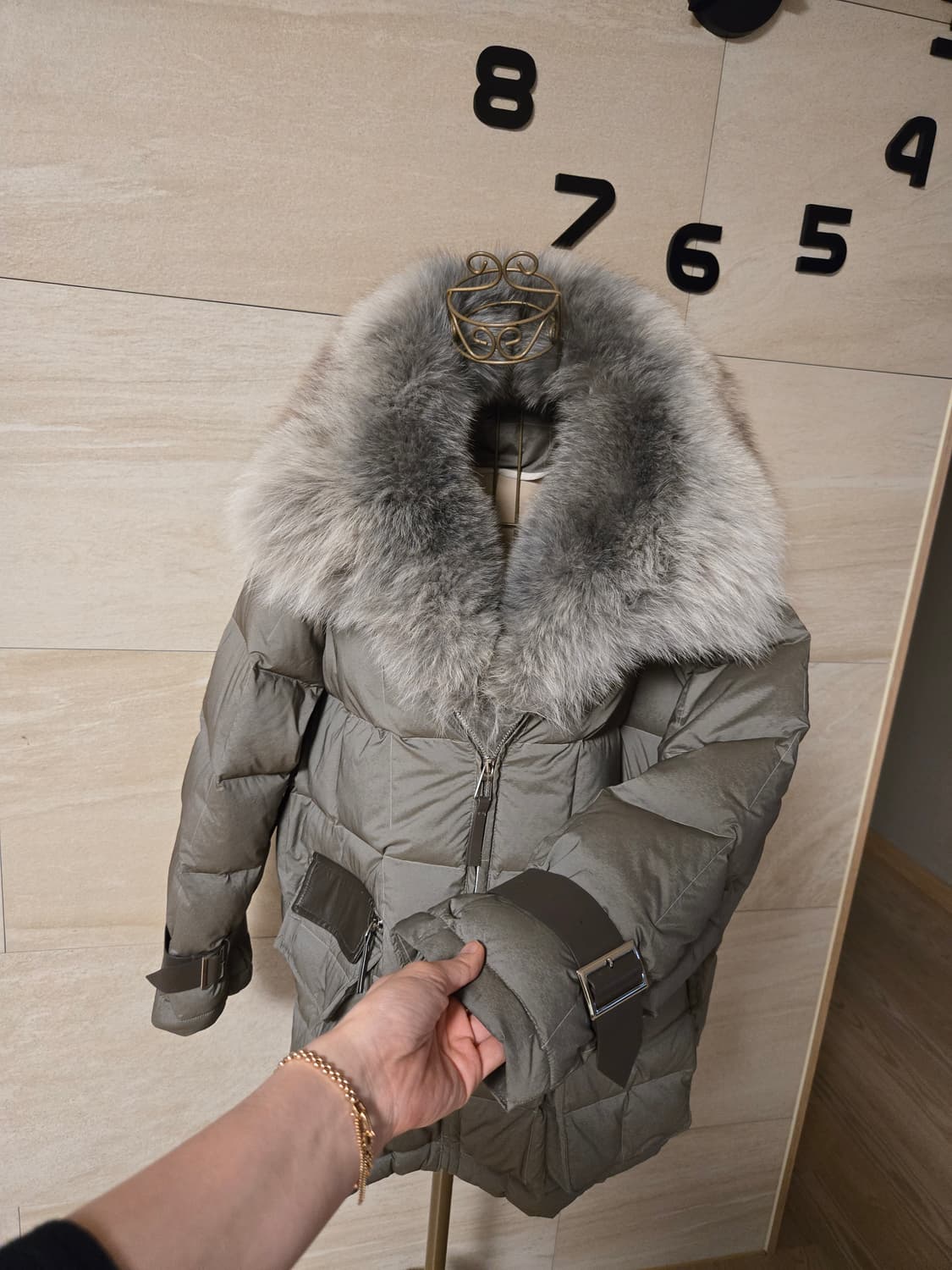 [F] 폭스퍼 퀼팅 덕다운 패딩 상품이미지5