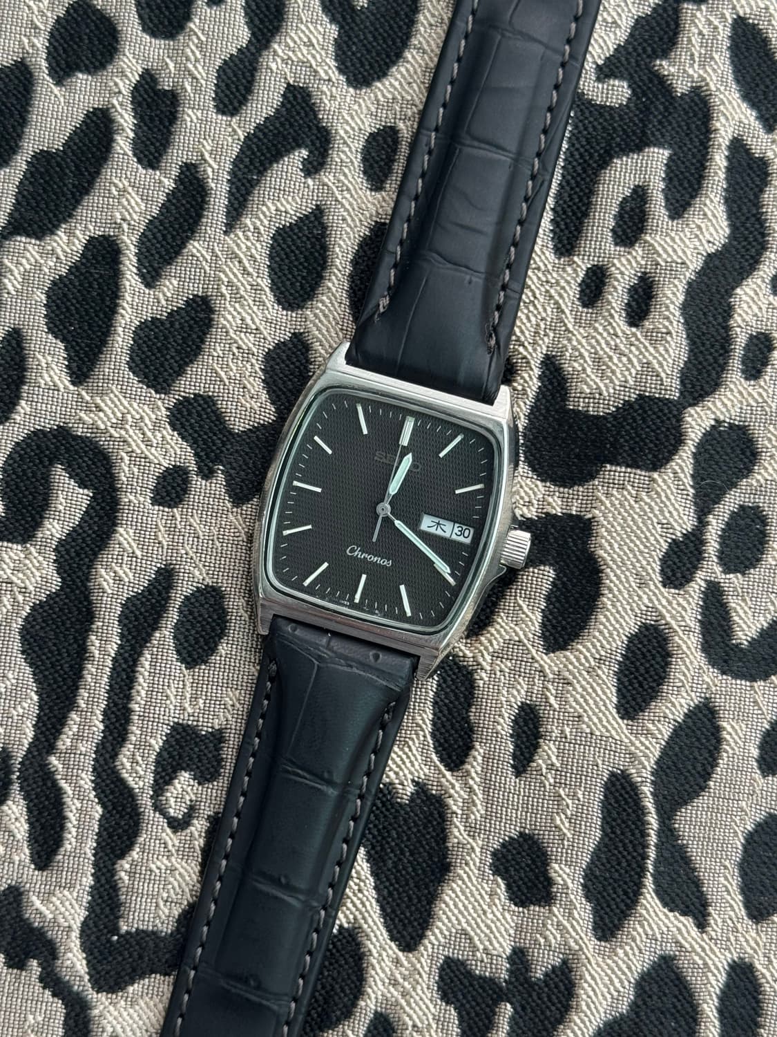 80s 빈티지 세이코 크로노스 스퀘어 상품이미지1