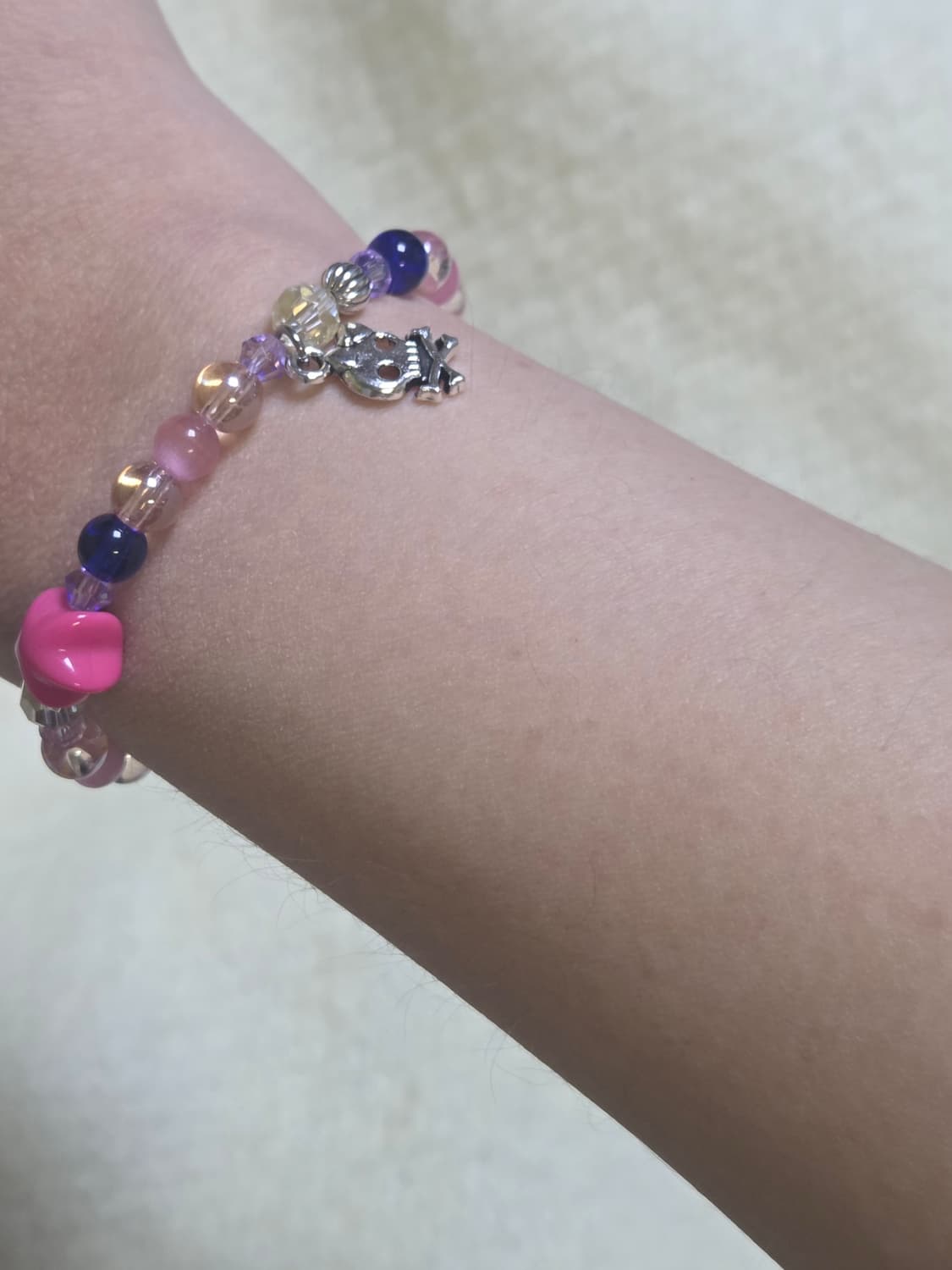 [핸드메이드] 귀여운 해골 비즈팔찌 상품이미지3