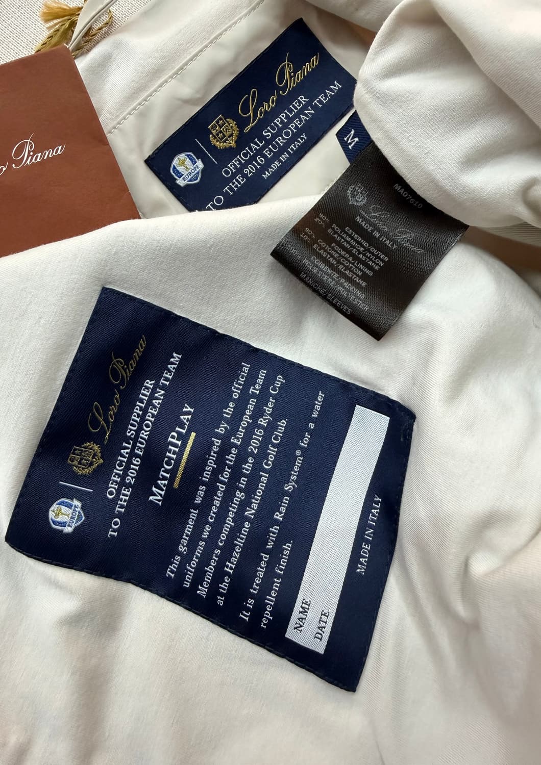 M/ 로로피아나 라이더컵 2016 매치플레이 집업자켓(새상품) 상품이미지9