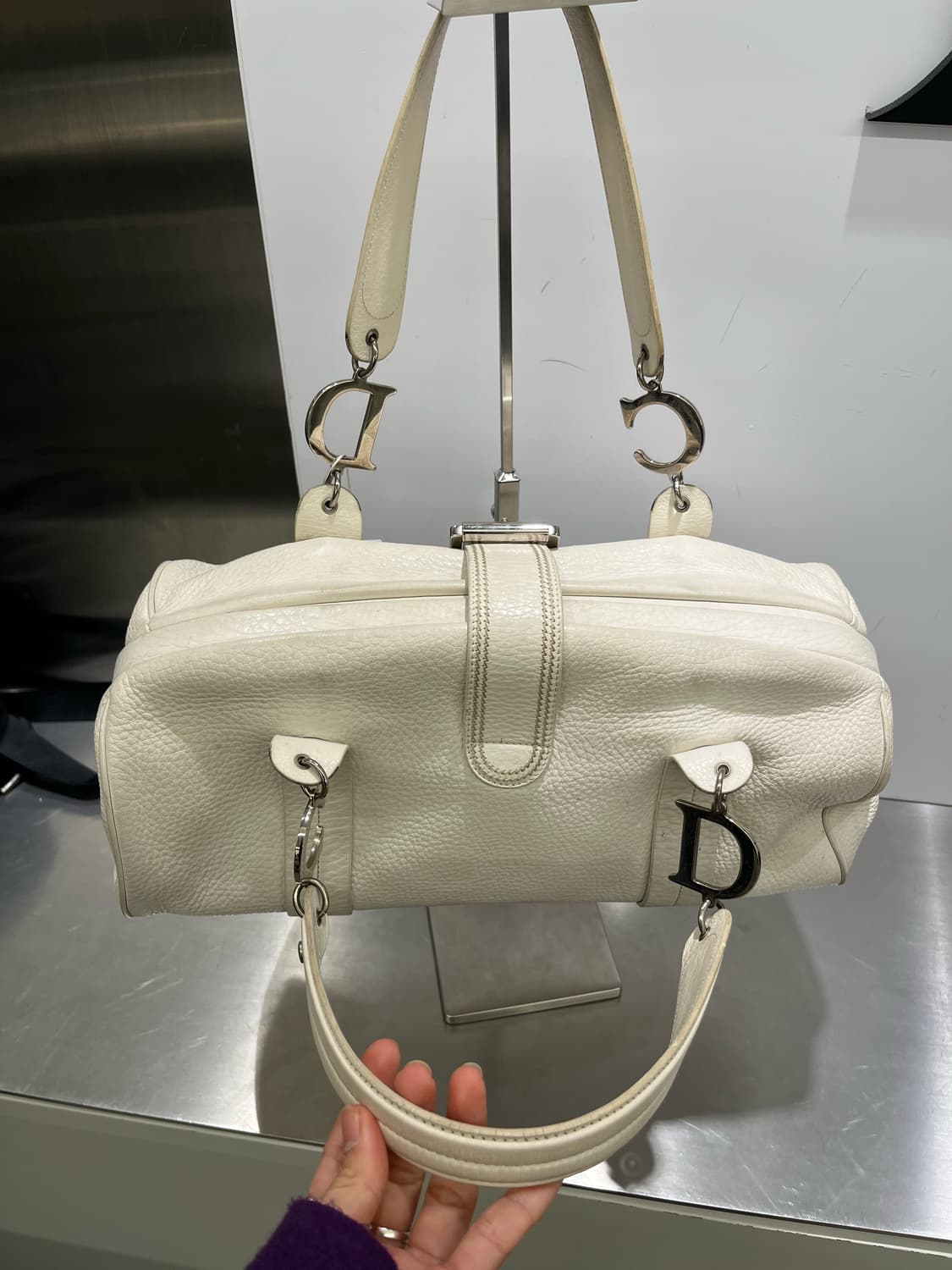 빈티지 디올 볼링백 화이트백 상품이미지2