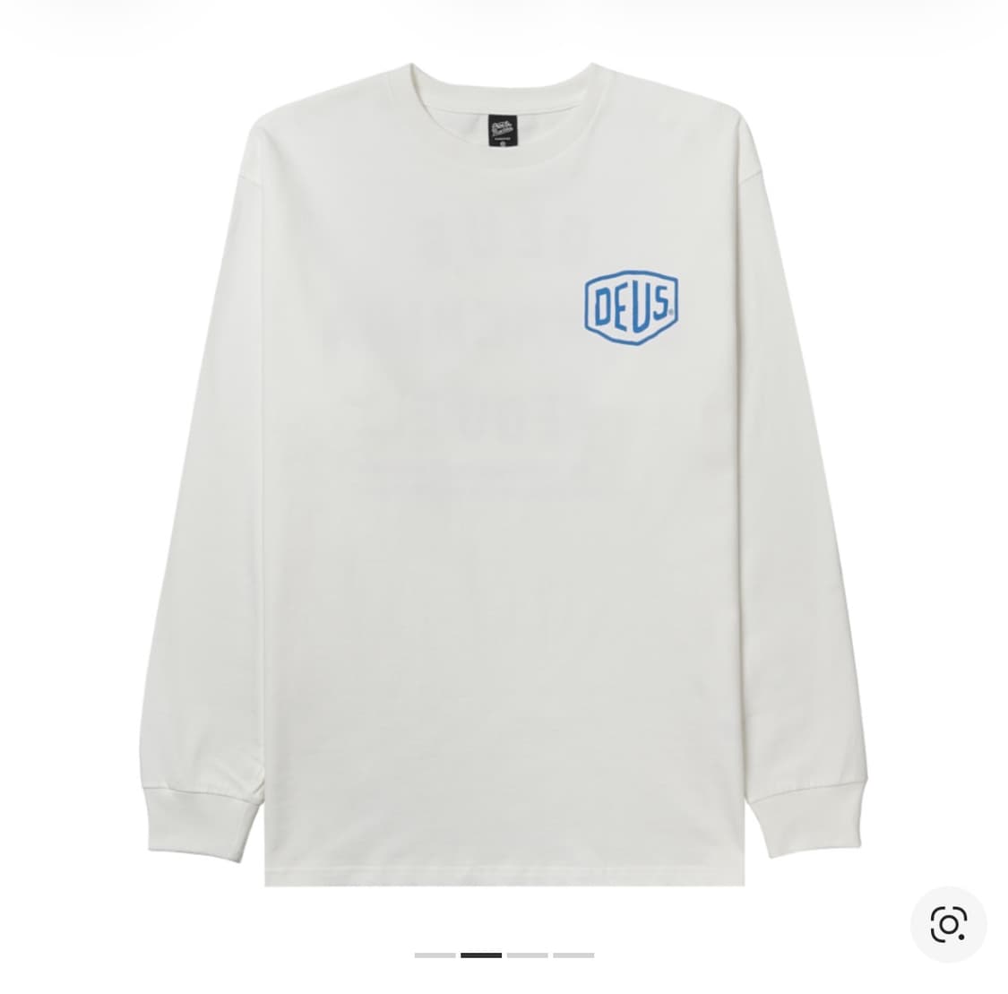 (반택가능)데우스 엑스 마키나 성수 롱슬리브 티셔츠 화이트 미드나잇 블루 상품이미지1