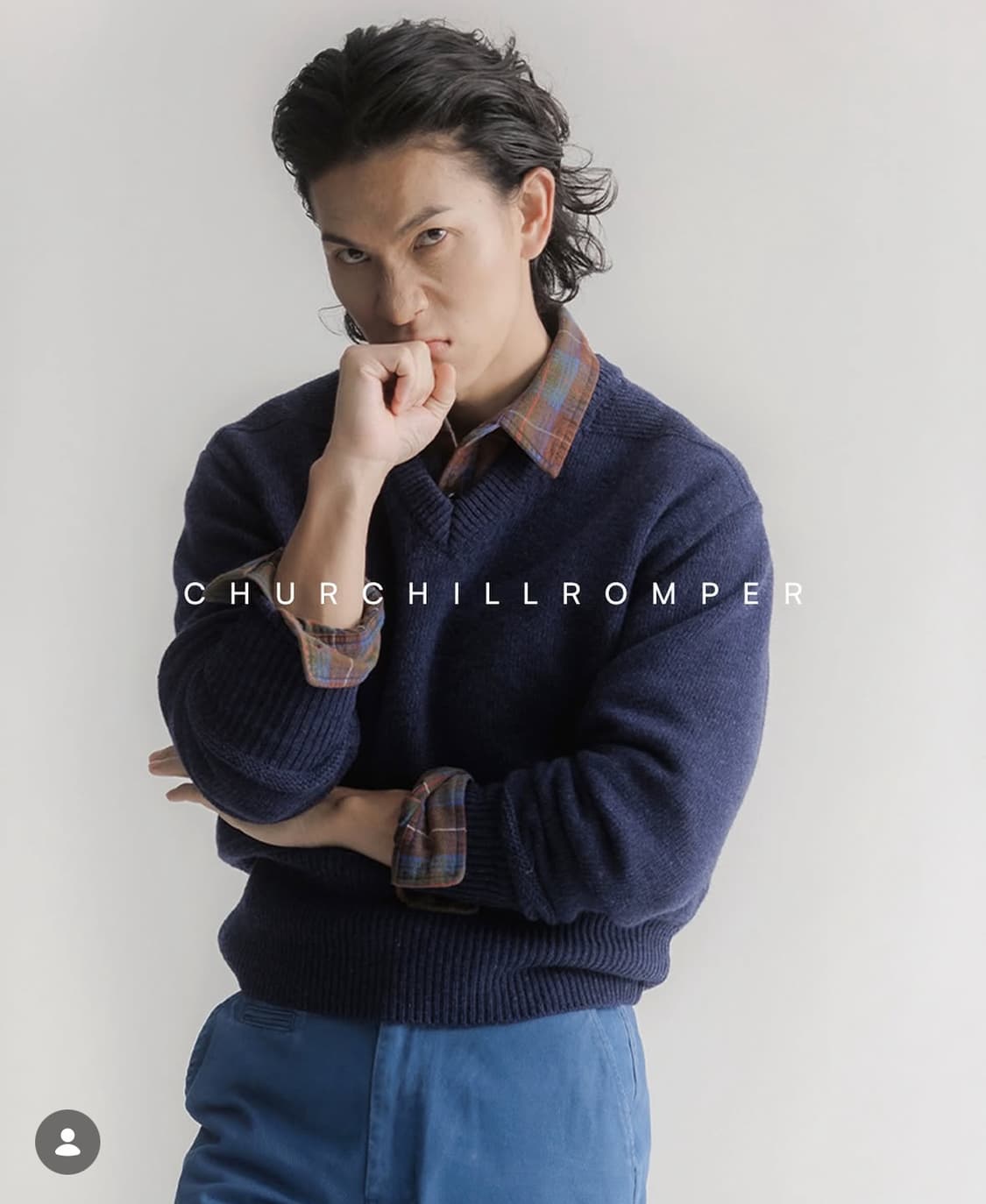 [M] 처칠롬퍼 슈퍼파인 브이넥 니트 상품이미지6