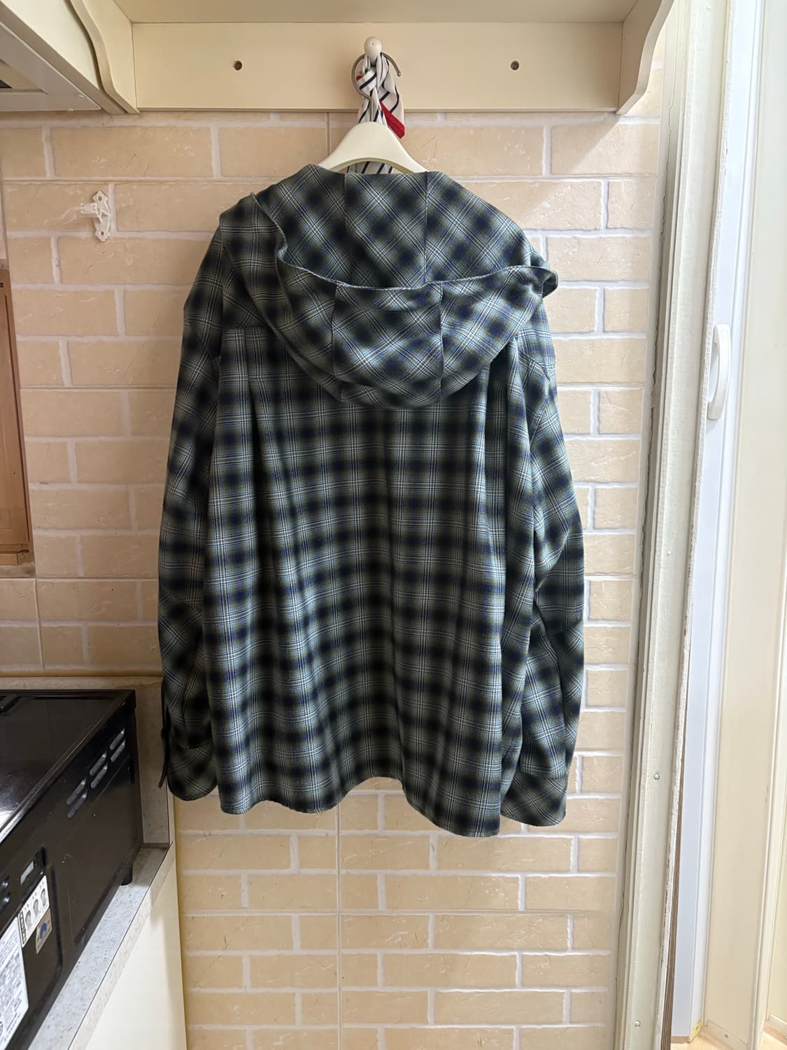 알렌느 - 체크 후드 블루 2사이즈 상품이미지7