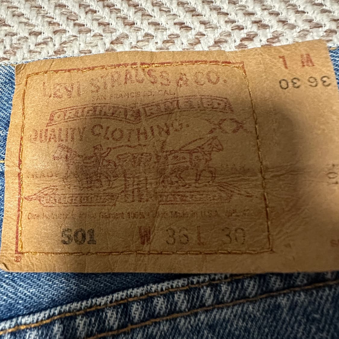 LEVI'S 501 90's usa made denim pants 상품이미지3