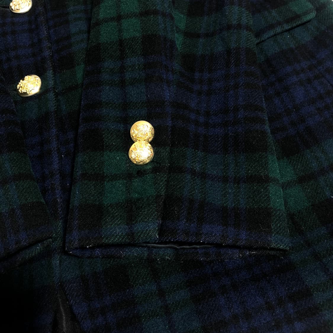 랄프로렌 타탄체크 울 캐시미어 블레이저 자켓 M 상품이미지5