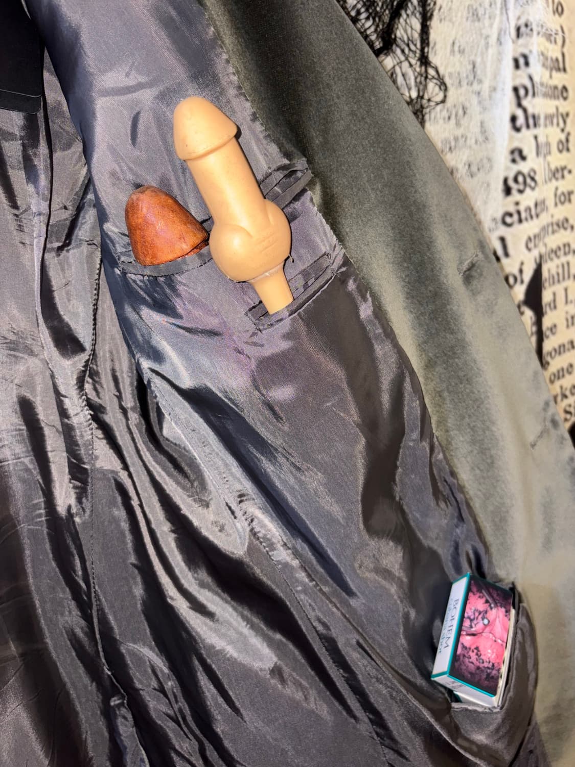 Olive Velvet Classic Blazer – Calvin Kle 상품이미지6