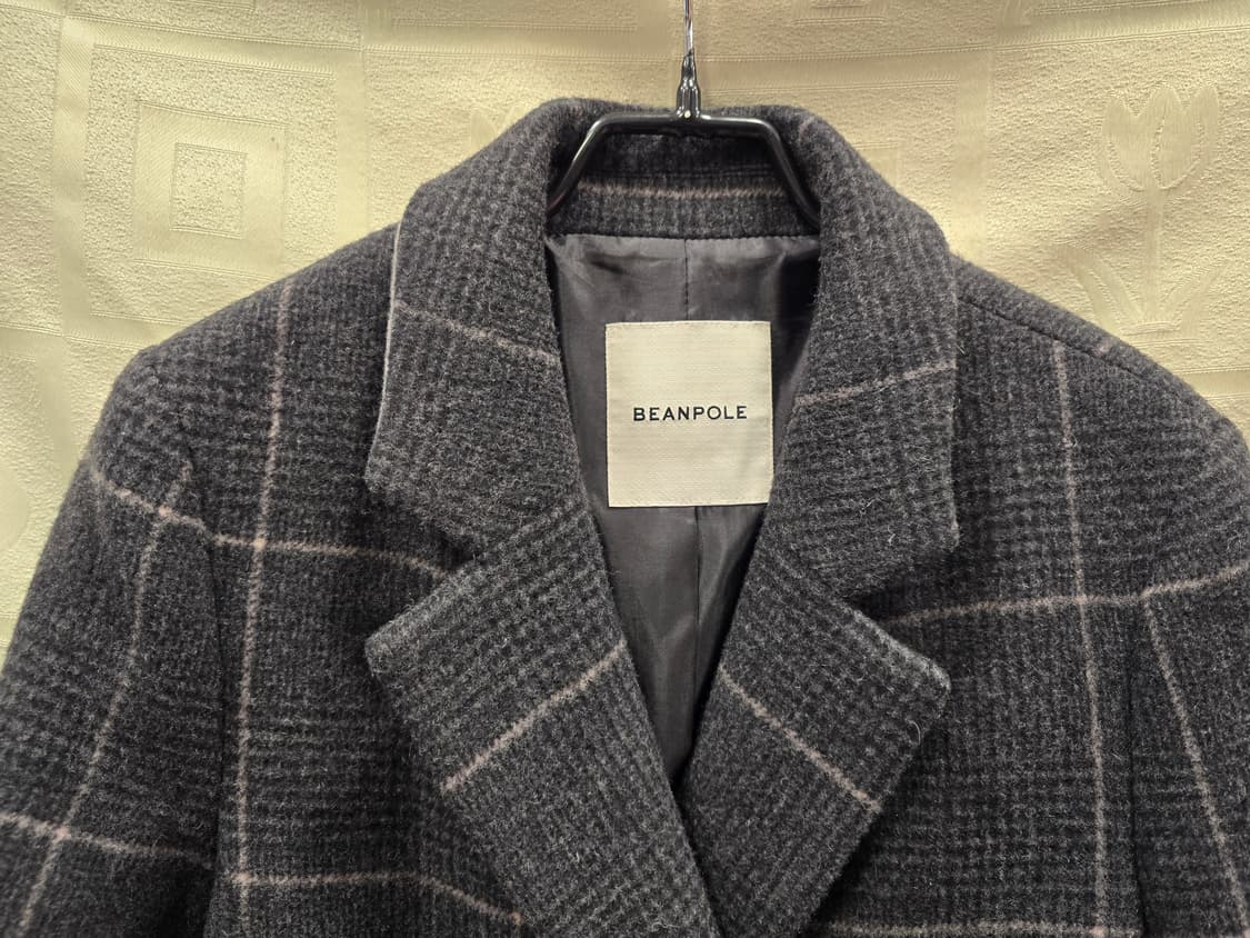 빈폴 체크 모+캐시미어 롱코트 S(55) 상품이미지2