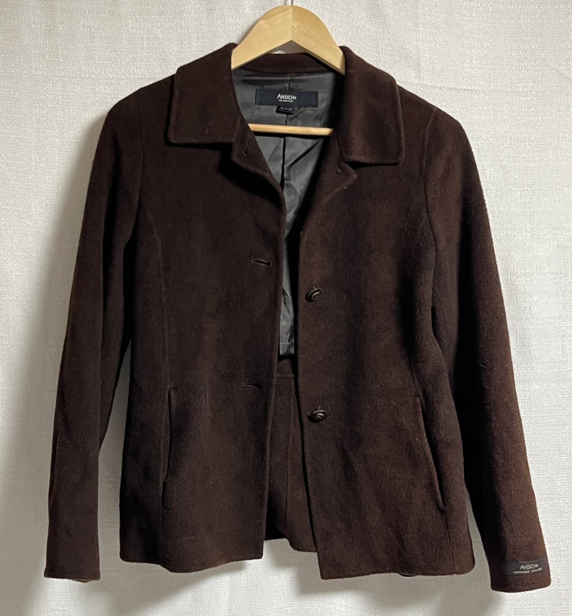 ANSICH 앙고라 모 브라운 숏자켓 S 상품이미지1