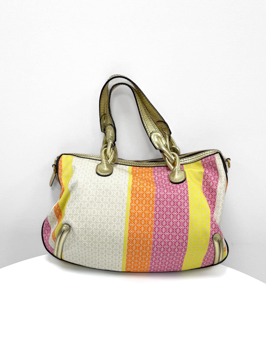 로에베 멀티 스트라이프 캔버스 토트백 상품이미지1