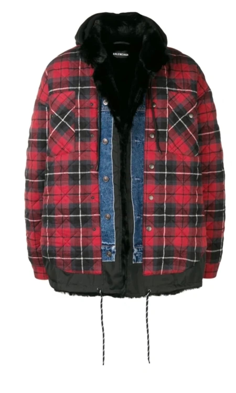 정품 발렌시아가 트리플 레이어 체크 재킷 44 상품이미지1