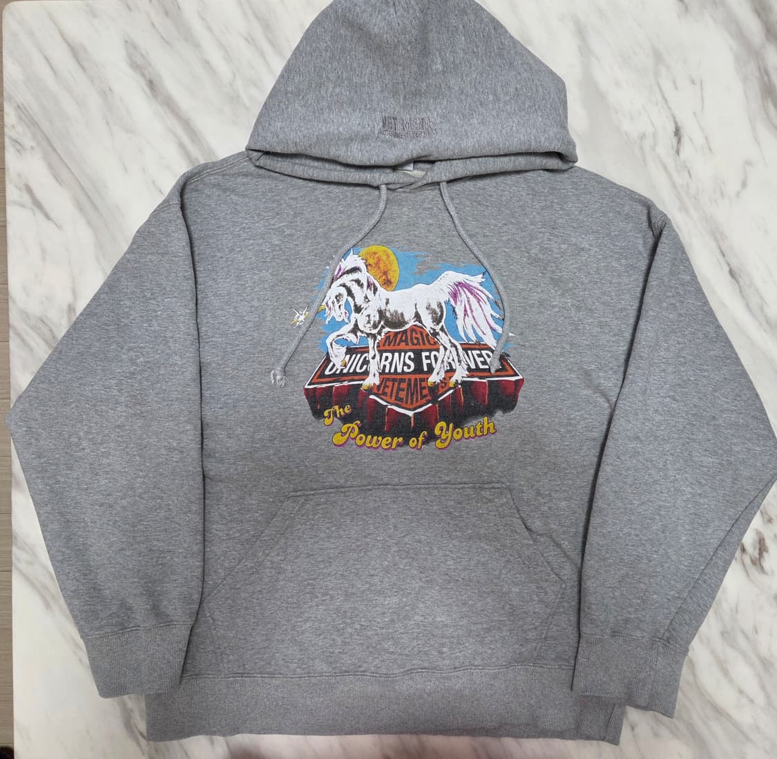 베트멍 유니콘 프린트 후드티 상품이미지1