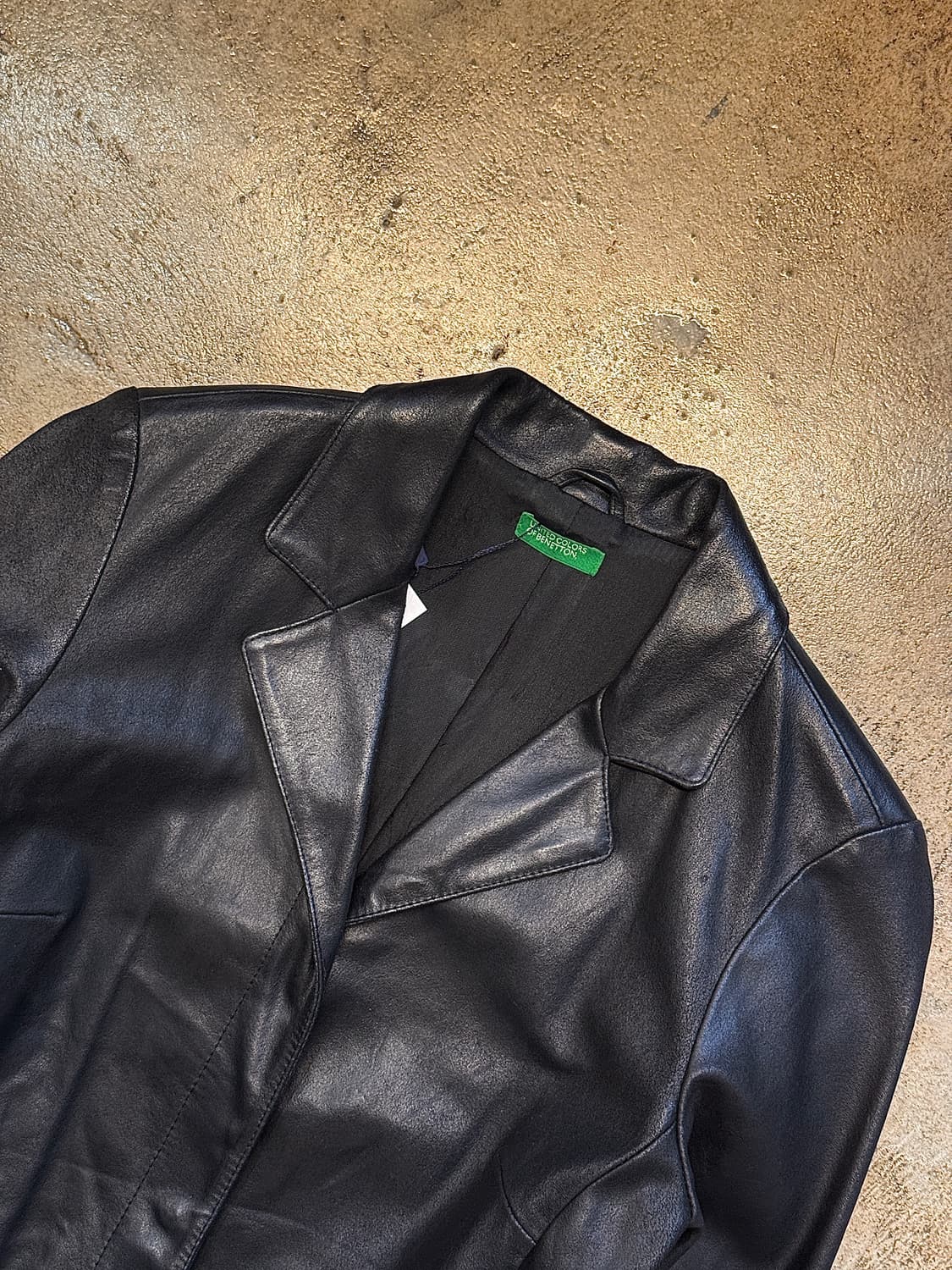 44-55 ) BENETTON Leather Flare Coat 상품이미지5