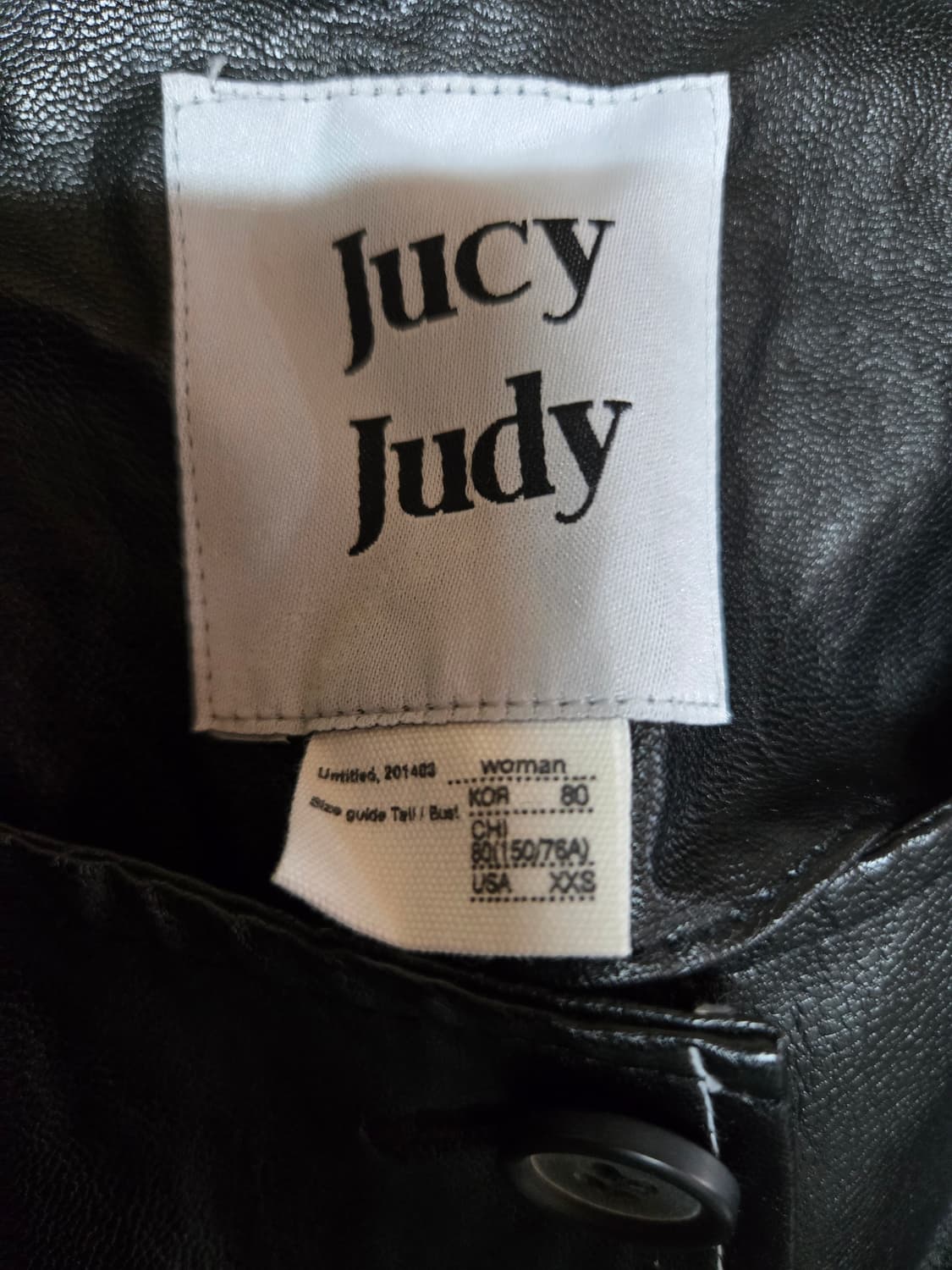 Jucy Judy  블랙 페이크 에코가죽자켓 상품이미지6