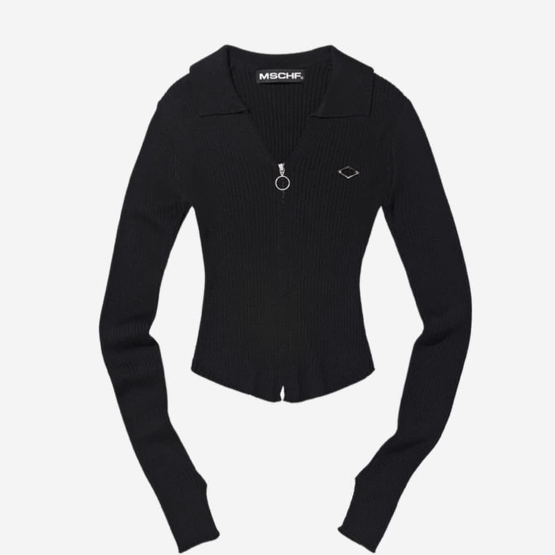 미스치프 니티드 롱 슬리브 셔츠 블랙 M 니트 집업 상품이미지1