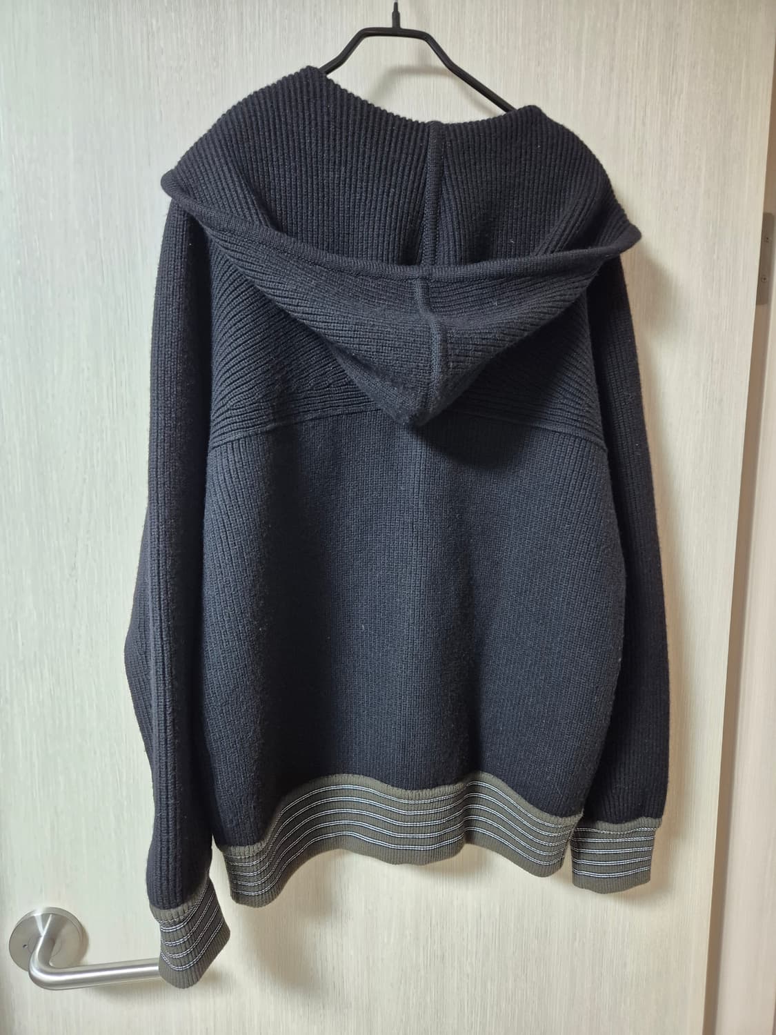 시스템 옴므 한섬 블랙 니트 집업 가디건 100 니트점퍼 상품이미지2