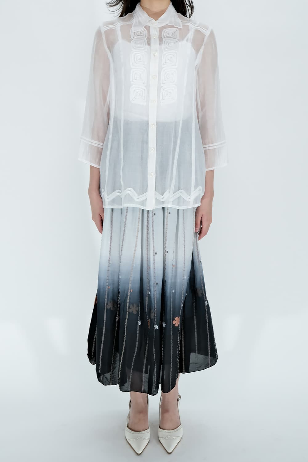 Flower See-through Blouse 95  상품이미지9