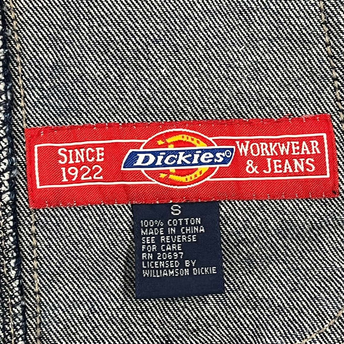 [정품/S] 디키즈 데님 멜빵 스커트 오버롤 빈티지 b14 상품이미지4