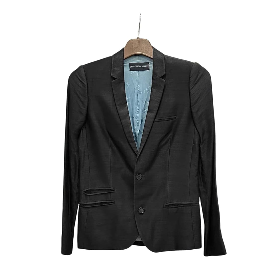 쟈딕앤볼테르 테일러드 블레이저 자켓 슬림 핏 투버튼 디테일 차콜 그레이 상품이미지1