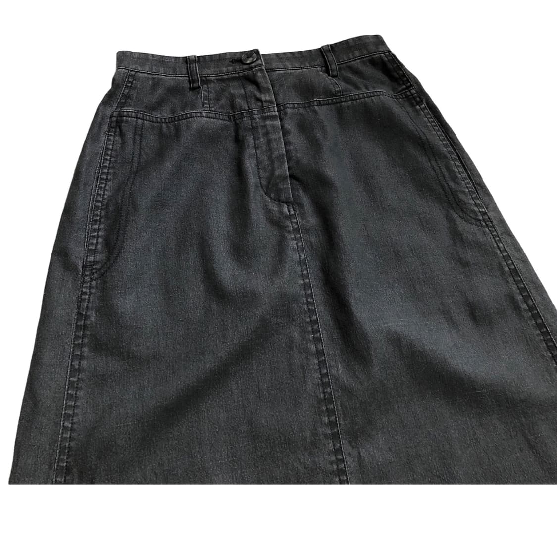 페이크 데님 롱 스커트 상품이미지2