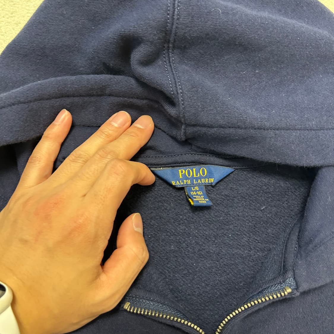 Polo Navy Hoodie Zip-up 상품이미지6