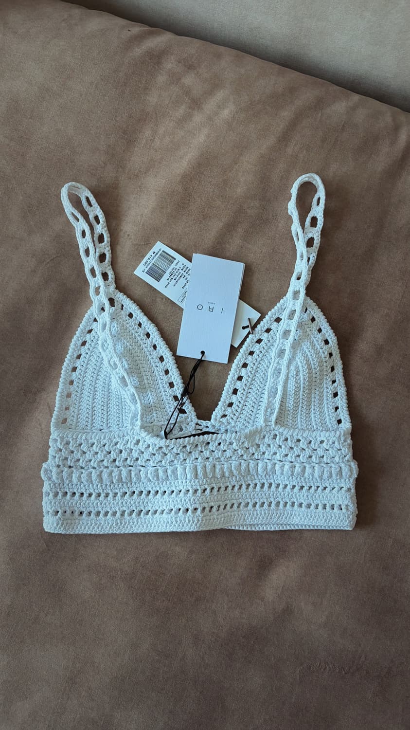 IRO Kleo crochet bralette top 화이트 xs 택 새 상품이미지8