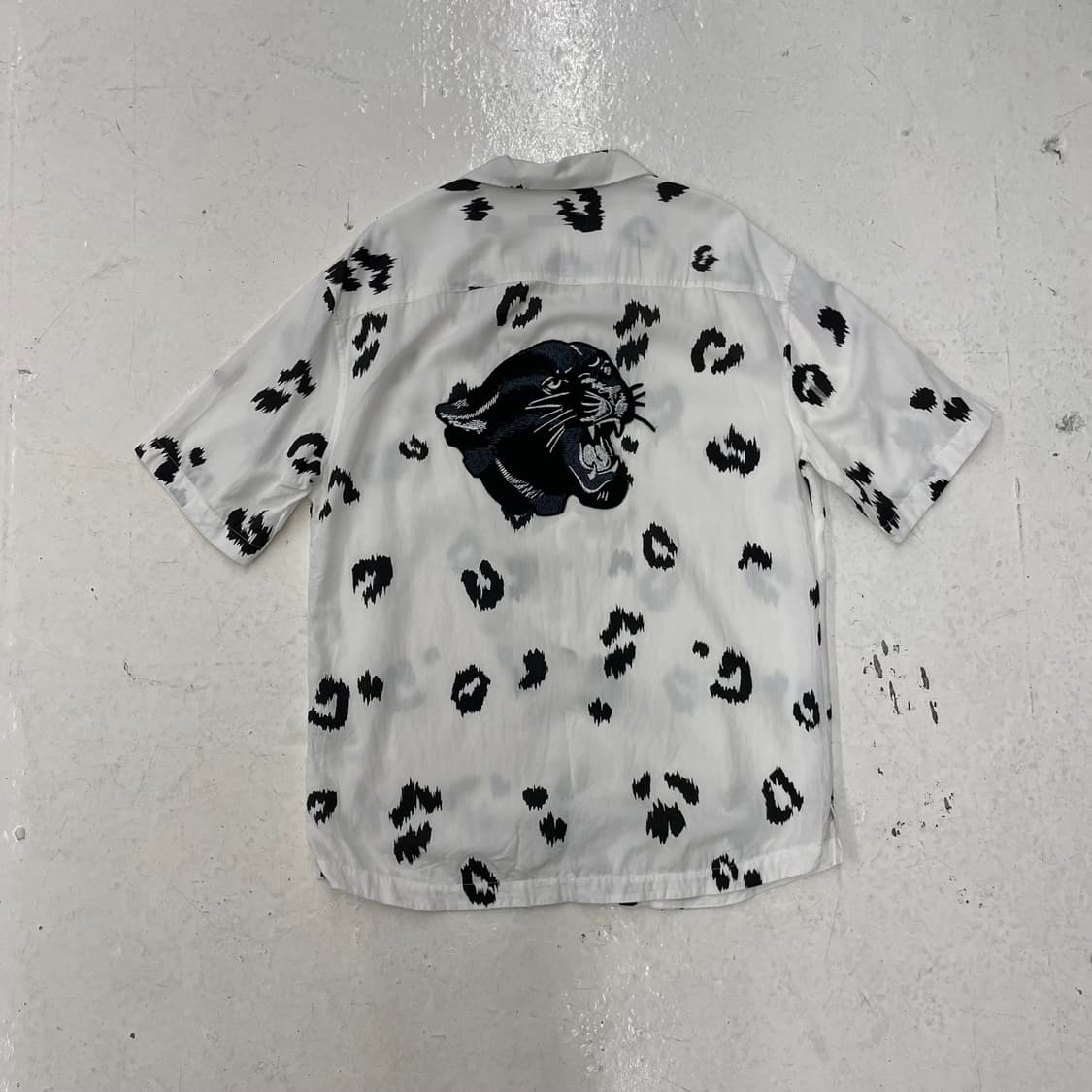 시스템 레오파드 패턴 하프셔츠 상품이미지5