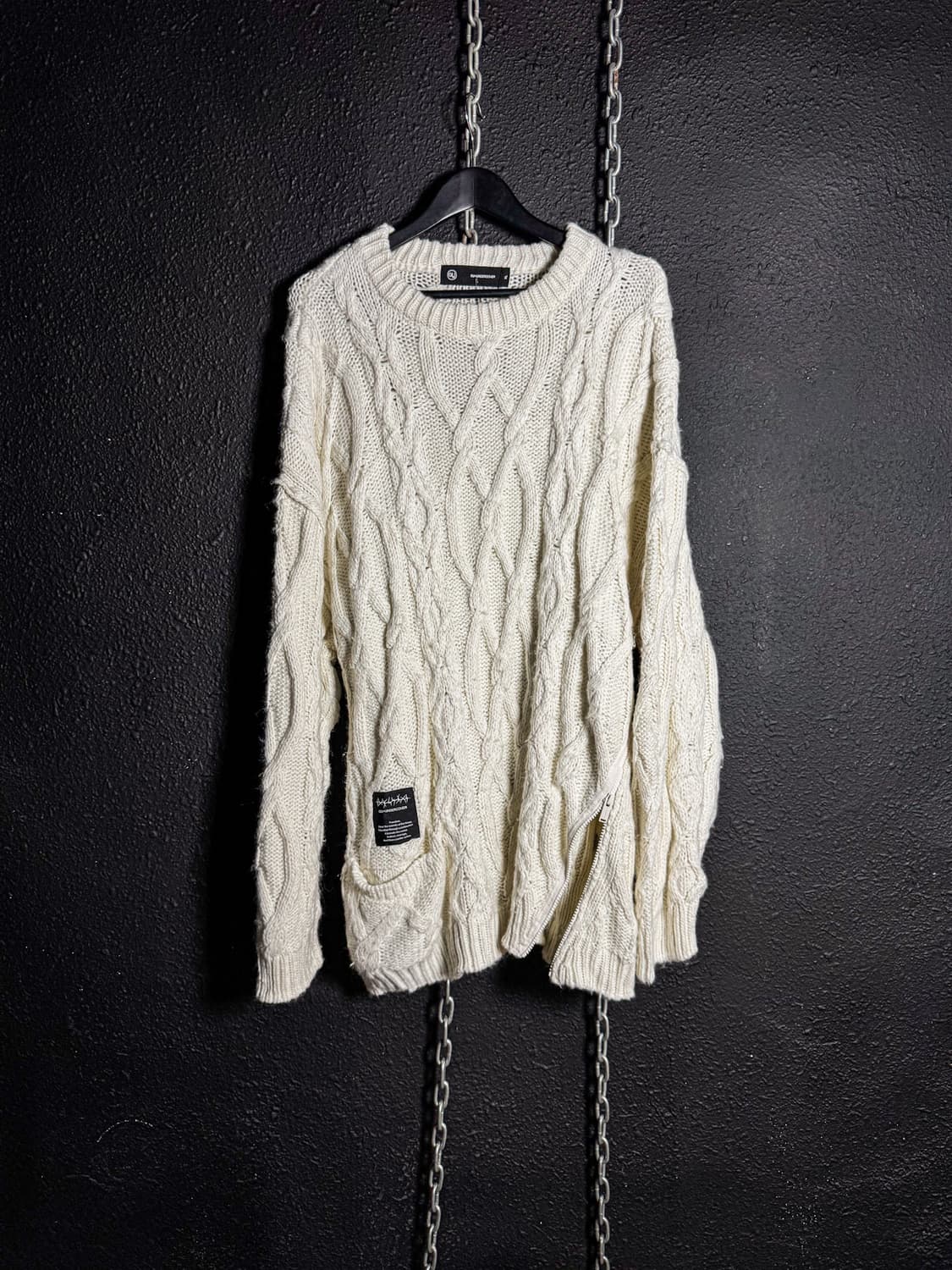 GU × UNDERCOVER – Cable Knit Zip Sweater 상품이미지1
