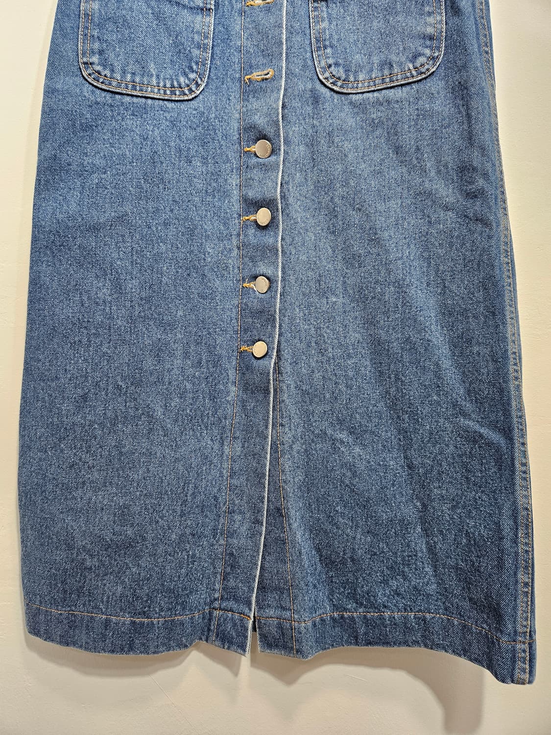 A라인 미디 데님 스커트 상품이미지5