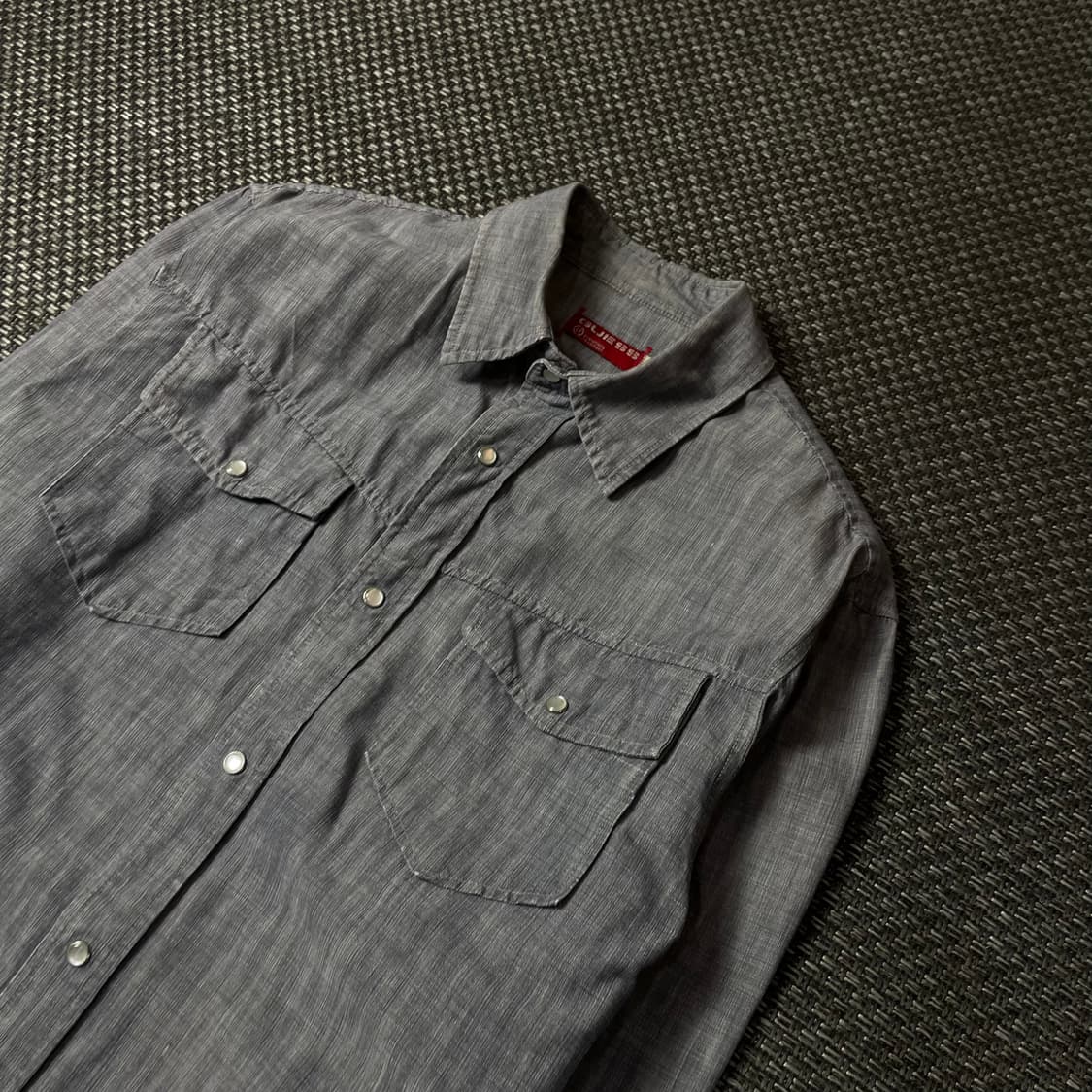 게스 그레이 투포켓 데님 셔츠 S 상품이미지5