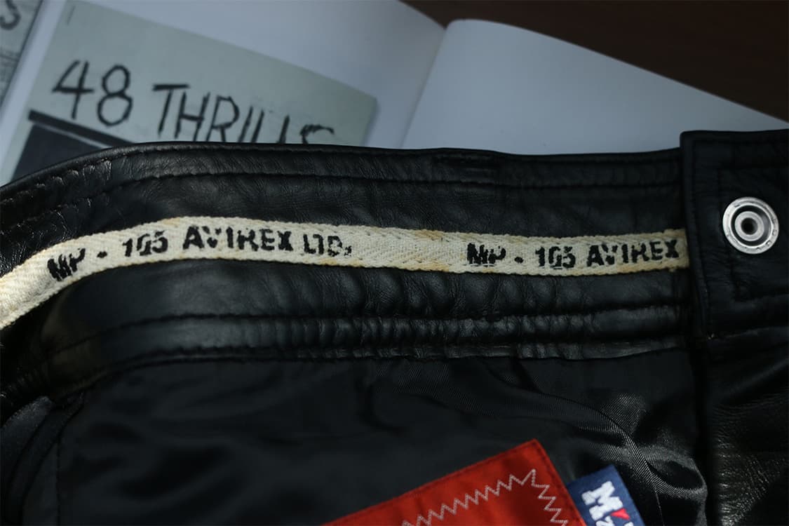 2000s 아비렉스 레더 부츠컷 팬츠 상품이미지10