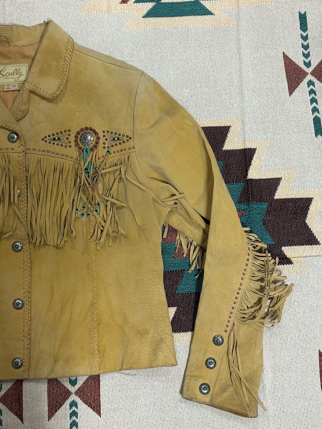 스컬리 웨스턴 프린지 크롭 레더자켓 상품이미지2