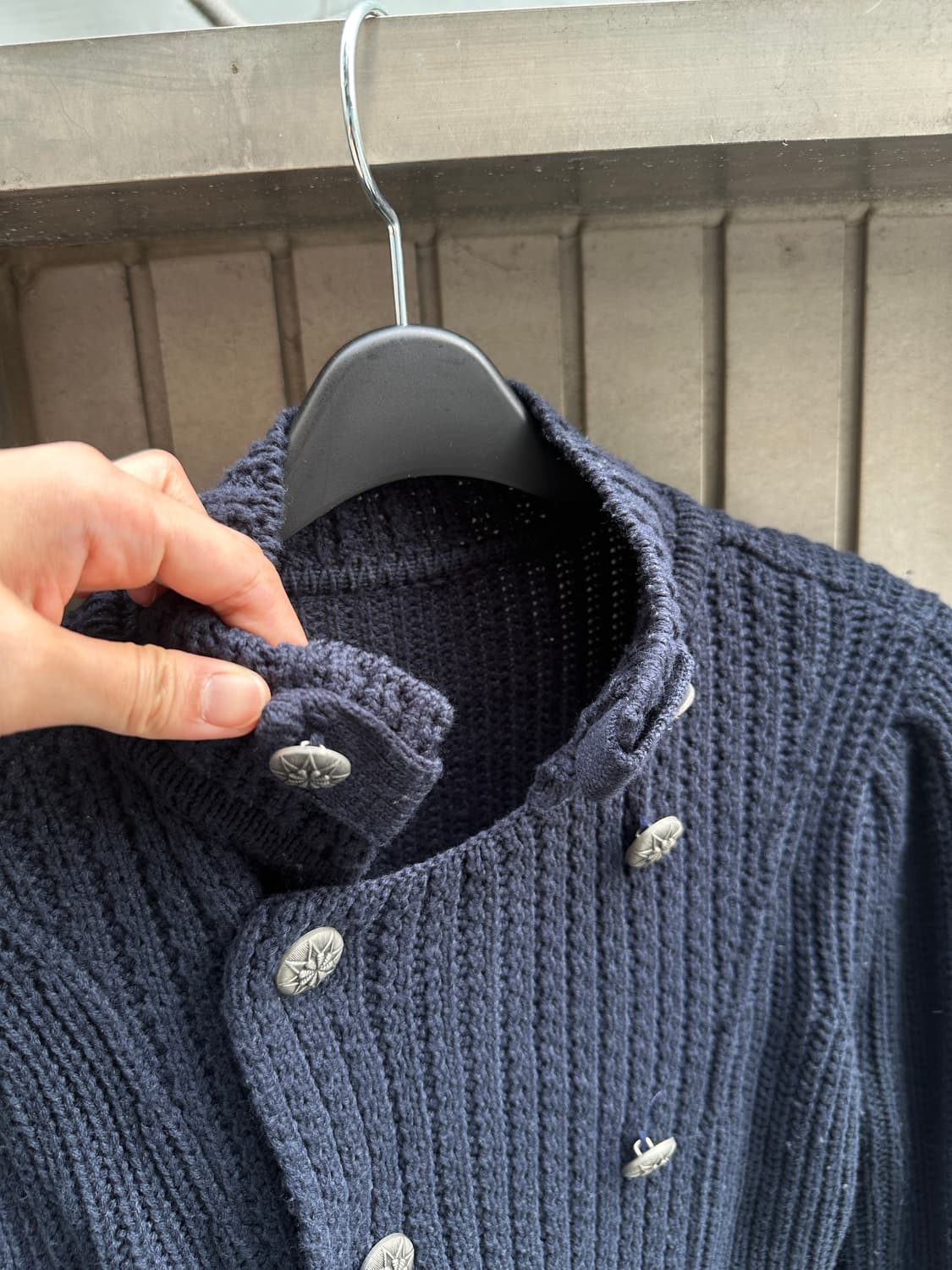 Silver double breasted button cardigan 상품이미지4