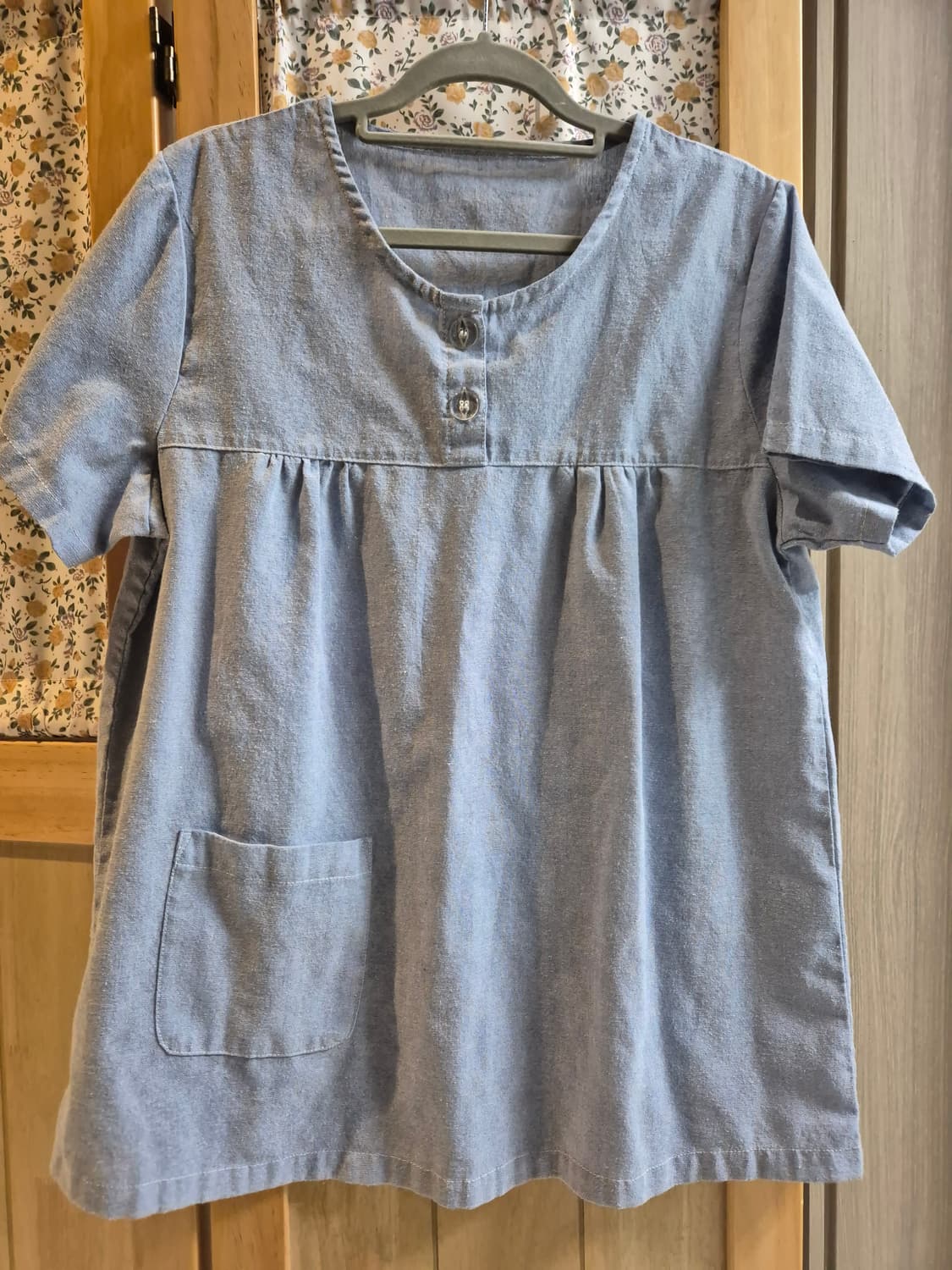 모리걸 무드 하늘색 반팔 티셔츠 상품이미지1