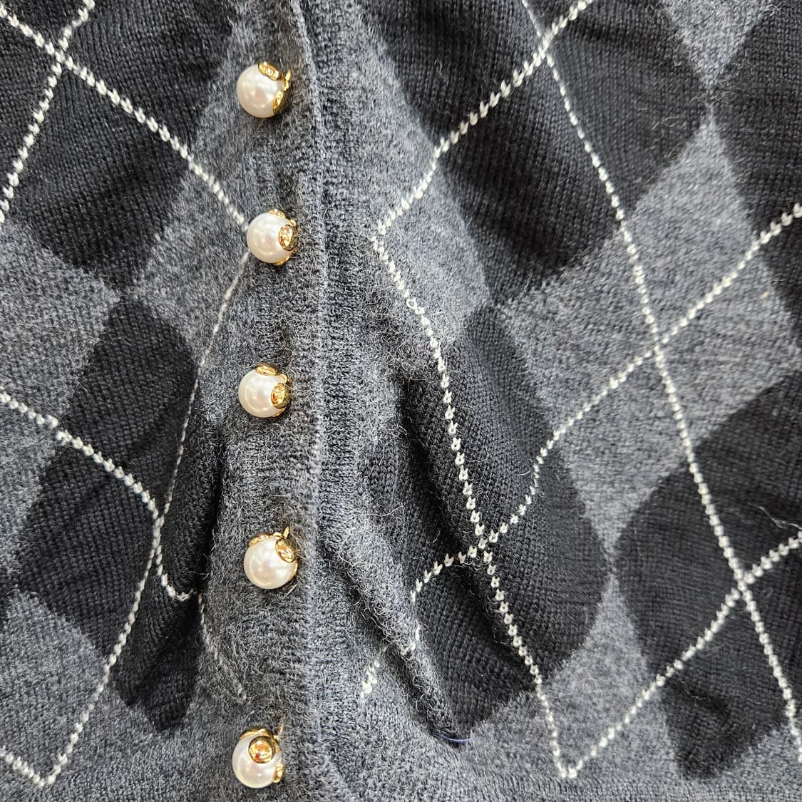 INCEBORG  아가일 가디건 상품이미지3