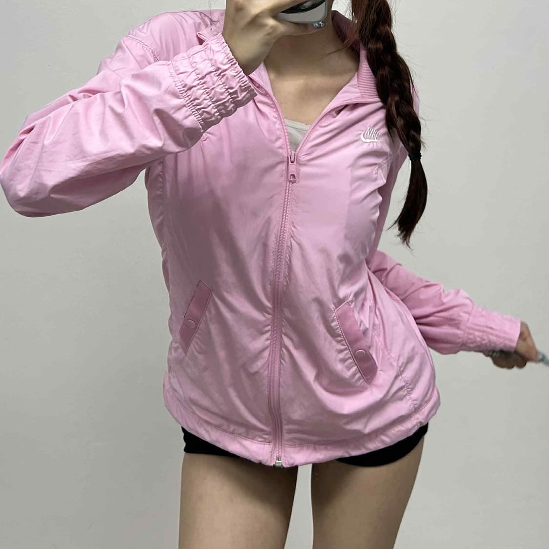 나이키 베이비핑크 핀터깔 윈드브레이커 자켓 바람막이 희귀져지(S) 상품이미지1