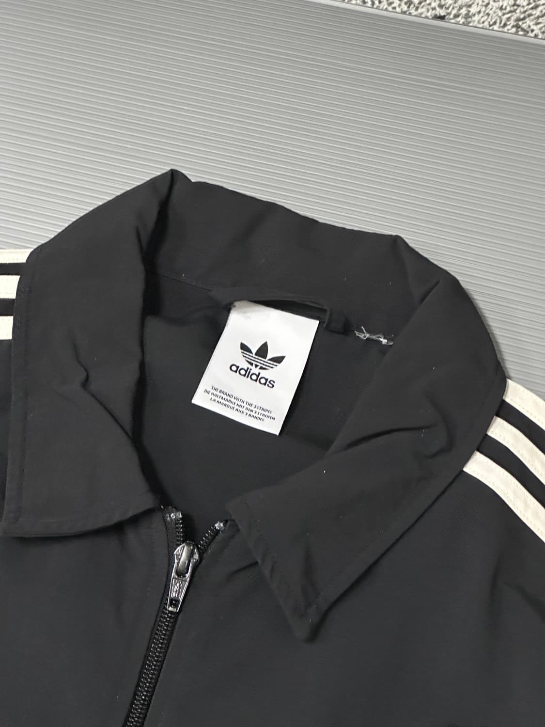 아디다스 배색 바람막이 자켓 흰검 XL 상품이미지5