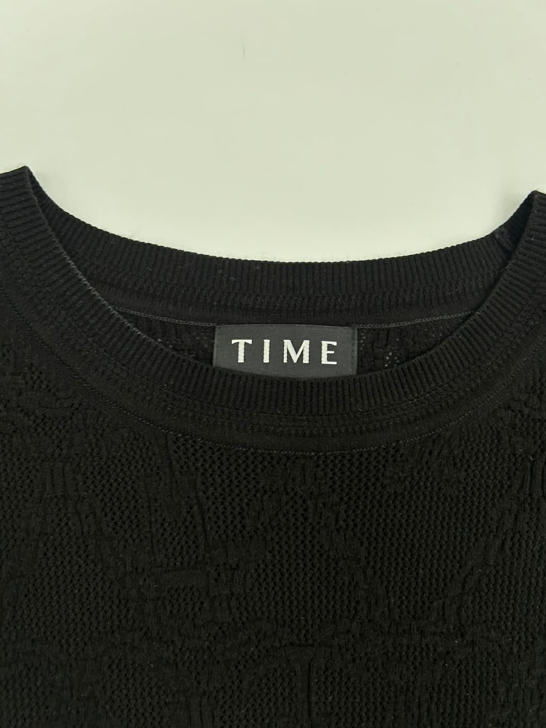 [90]TIME 타임 한섬 21년 신형 텍스처 숏 슬리브 반팔 니트 상품이미지3