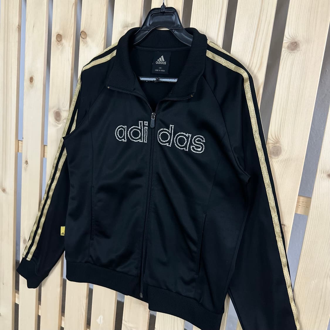 (M) 아디다스 골드 블랙 큐빅 져지 트랙탑 상품이미지2