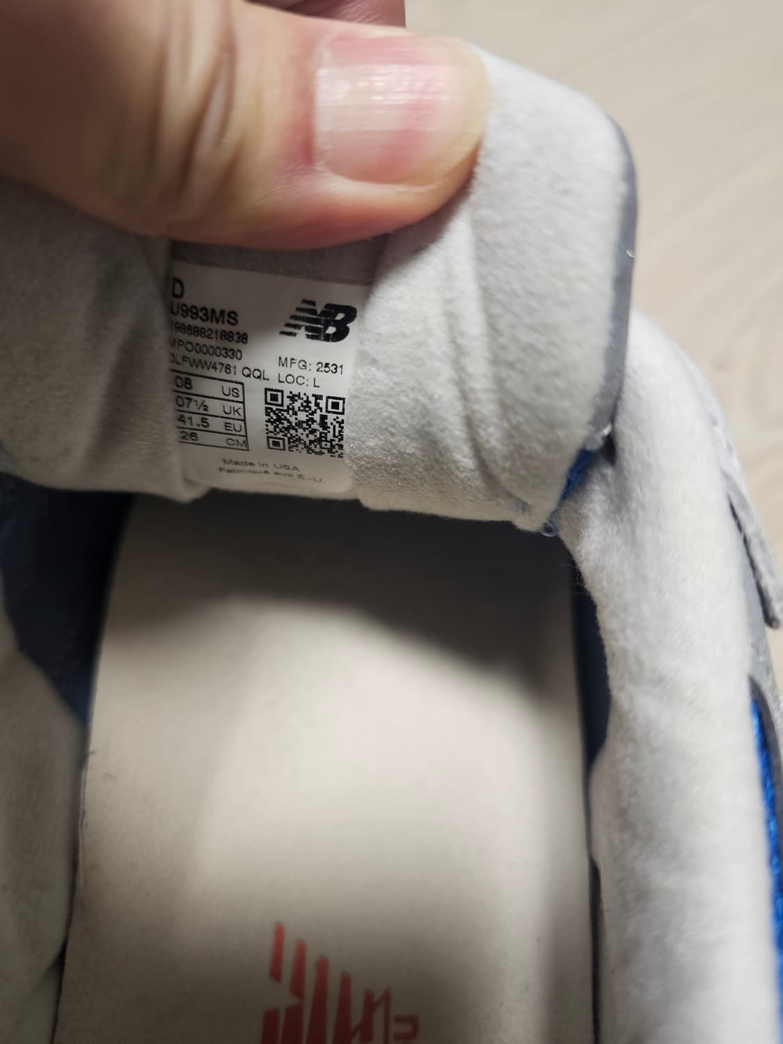 뉴발란스 x 키스 x 매디슨 스퀘어 993 메이드 인 USA 에인션트 스 상품이미지3