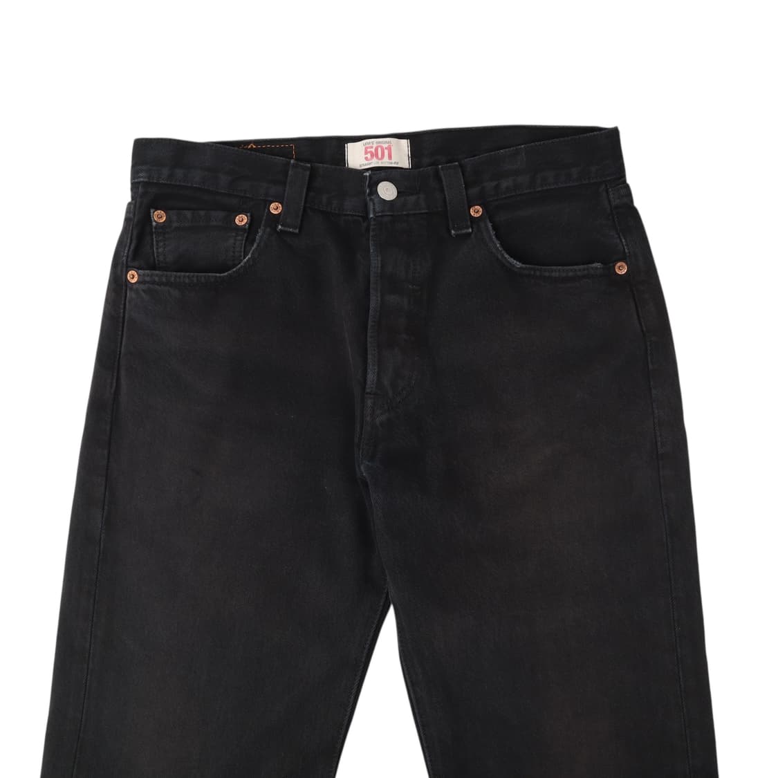 리바이스 501 스트레이트 레그 버튼플라이 블랙 데님팬츠  상품이미지6