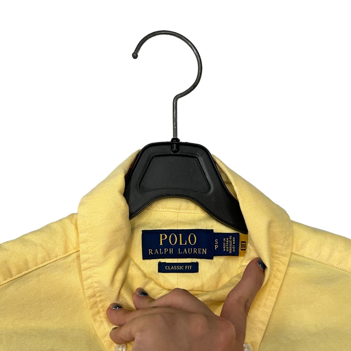 폴로 랄프로렌 신형 QR 노랑 옥스퍼드 셔츠 상품이미지3