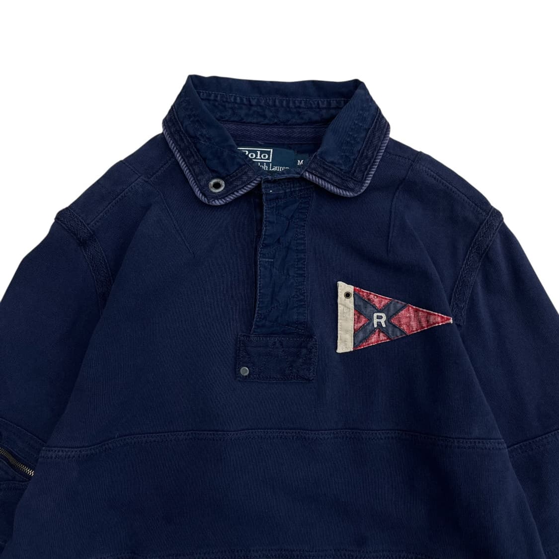 폴로 랄프로렌 90's 플래그패치 네이비 버튼 pk 긴팔티 M 상품이미지4