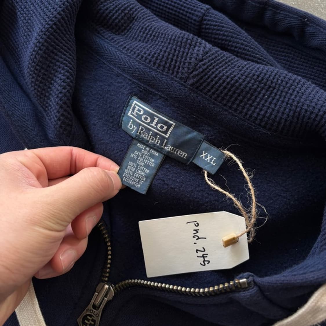 폴로 랄프로렌 네이비 후드집업 상품이미지6