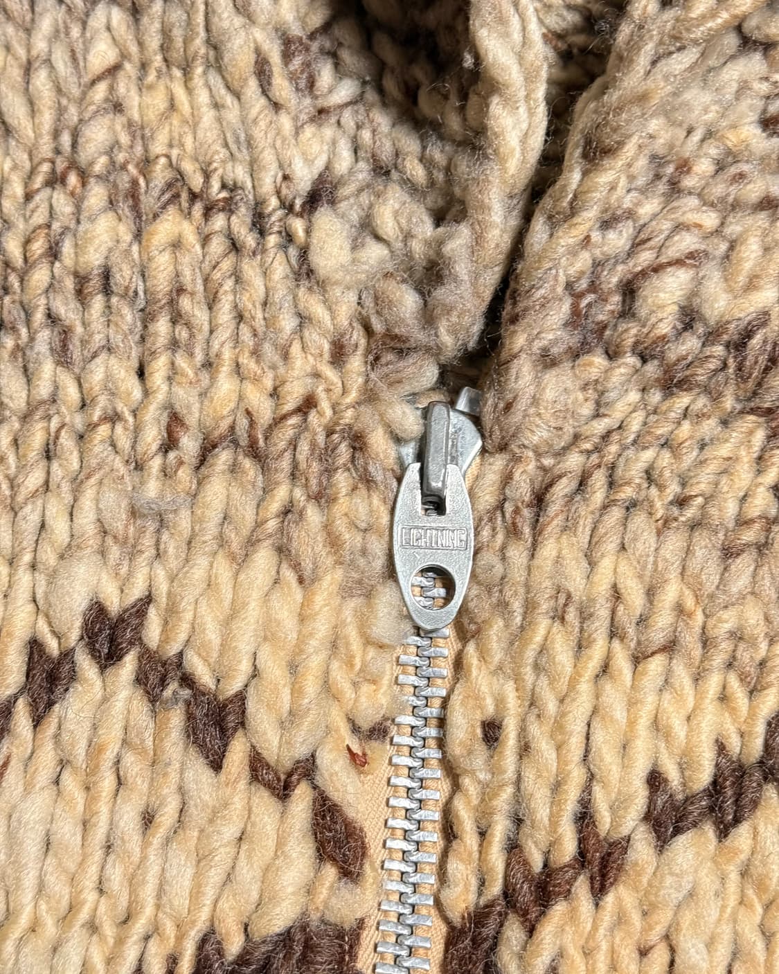 (60‘s 라이트닝 지퍼) 빈티지 코위찬 스웨터 105 상품이미지4