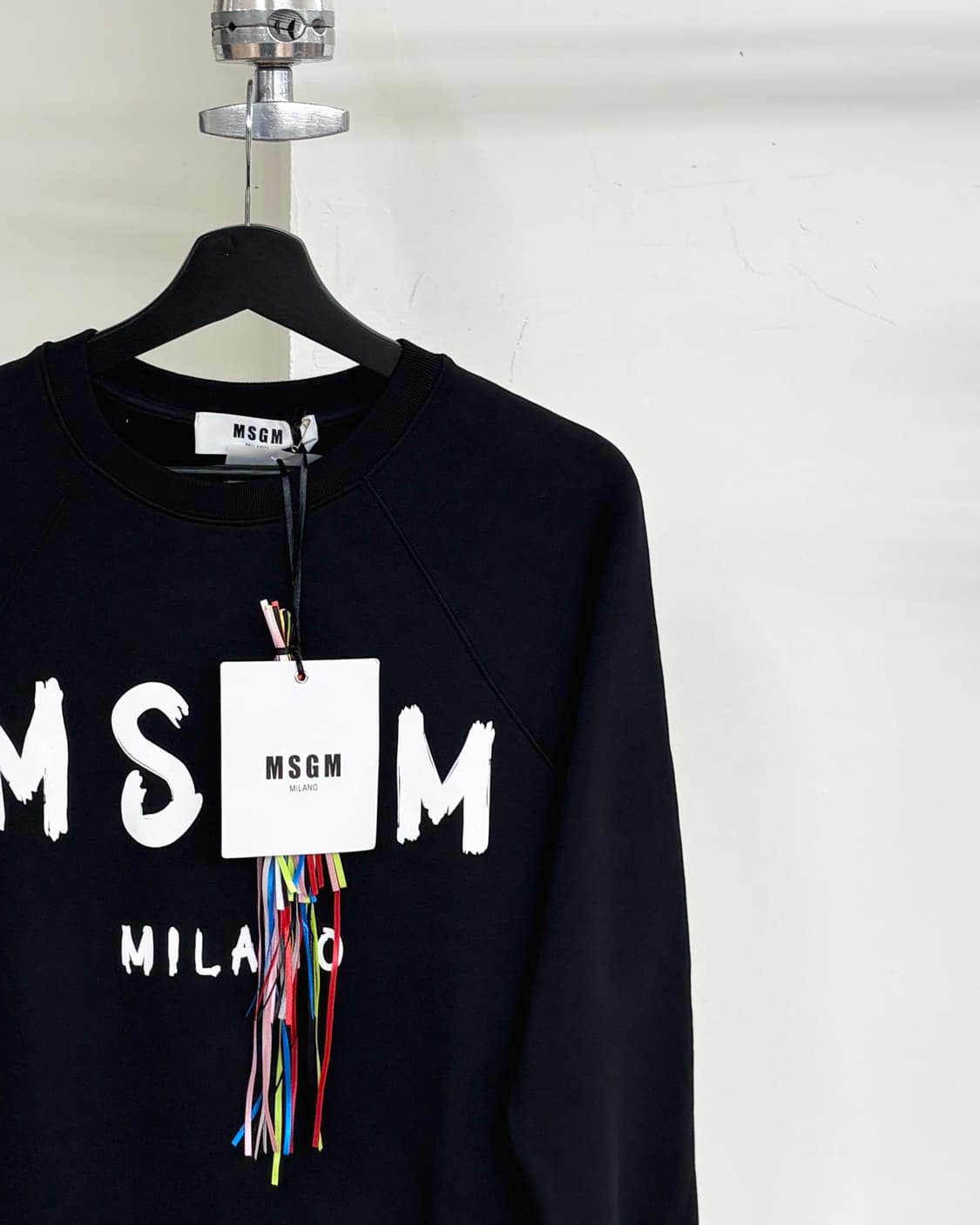 MSGM 블랙 로고 크루넥 스웻 셔츠 상품이미지4
