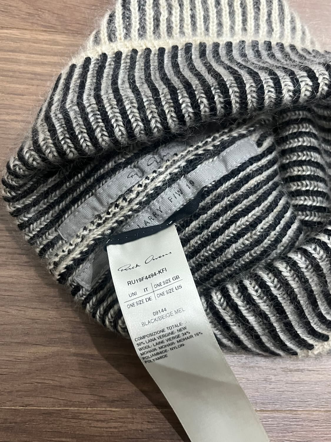 [새상품] 릭오웬스 19FW Larry 시즌 모헤어 비니 F 상품이미지3